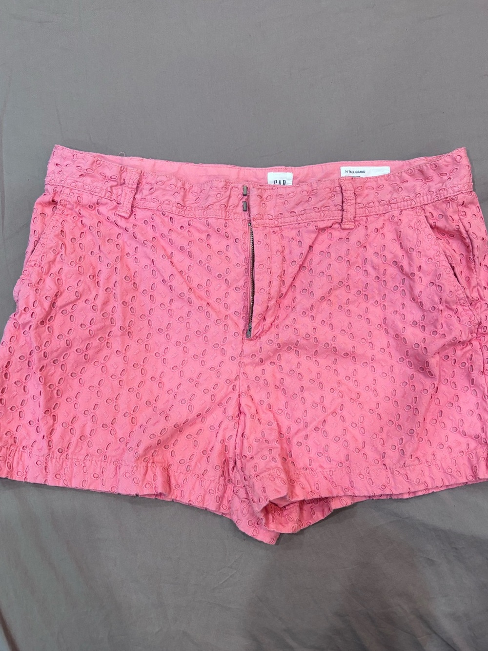 GAP Pink Eyelet Cotton Shorts